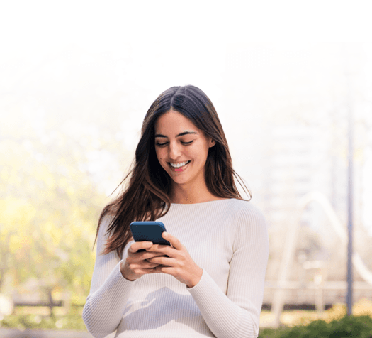 girl smiling watching PEIG coverage options